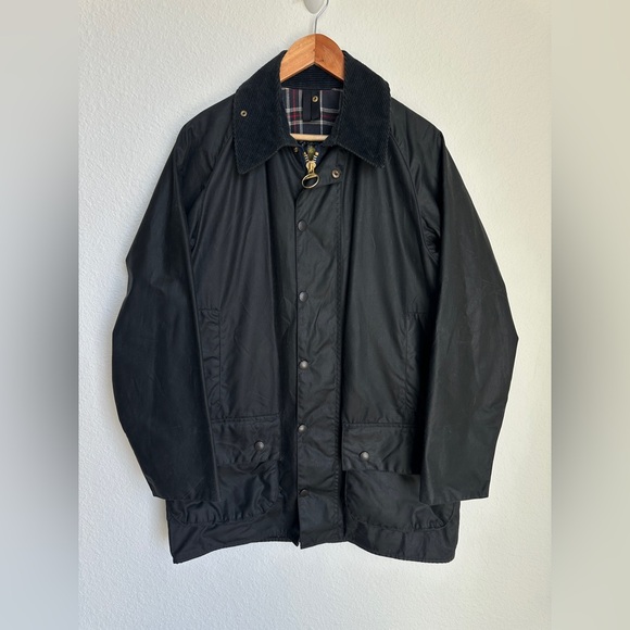 Barbour Beaufort Wax Jacket Black A155 Mens medium - Picture 4 of 16